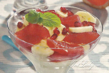 sloenyj desert s grejpfrutom Слоеный десерт с грейпфрутом